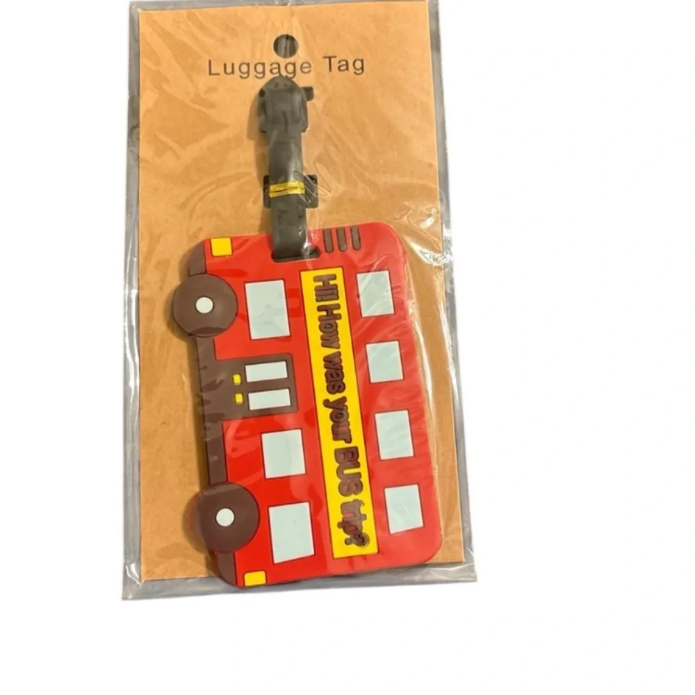 Luggage Tags Set of 2 - Bus + Puzzle NIP - Picture 2 of 3